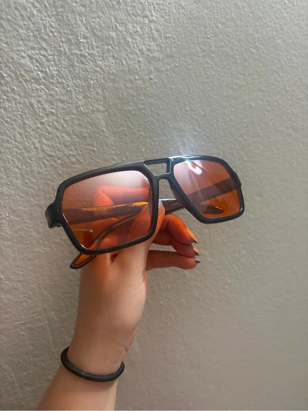 Tapout Black Frame Sunglasses with Amber Lenses
